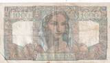 France 1950 1000 Francs Minerva and Hercules - 20-04-1950 - Serial U.647 - F.41.32 VF