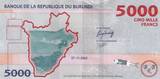 5000 Francs - Dancers - Map of Burundi - 2022 UNC