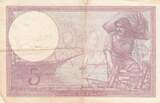 France 1939 5 Francs - Purple - 05-10-1939 - Serial Q.63719 VF