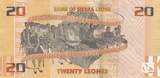 Sierra Leone 2022 20 Leones - Constance Cummings - John - 27-04-2022 - Serial EF UNC