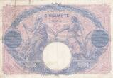 France 1906 50 Francs Blue and pink - 31-01-1906 - Serial C.2867 FF
