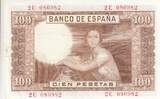 Spain 1953 100 Pesetas - J.R. de Torres - 07-04-1953 - Serial 2E VF