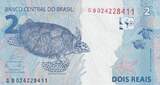 Brazil  2 Reais Liberty - Turtles 2010 (2019) UNC