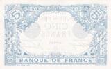 France 1916 5 Francs - Blue - 10-10-1916 - Serial S.14321 XF