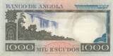 Angola 1973 1000 Escudos - L. de Camoes - Waterfalls - 10-06-1973 - Serial AP VF+