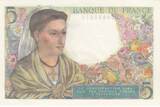 France 1943 5 Francs - Shepherd - 05-08-1943 - Serial W.52 UNC