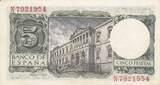 Spain  5 Pesetas - Alfonse X - Madrid Museum - 1954 VF