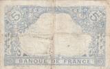 France 1916 5 Francs - Blue - 04-02-1916 - Serial F.10156 FF