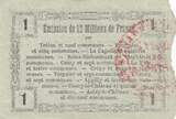 France 1916 1 Franc - Fourmies - Regional Coupon - 08-05-1916 - Serial 18 VF