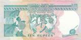 10 markkaa 10 Rupees - Central Bank of Seychelles - 1989 - Serial C AU