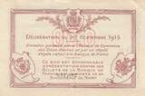 France 50 centimes 1915 50 Cents - Chamber of Commerce - Deux-Sèvres - 30-09-1915 - Serial 288 VF