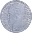 France  2 Francs Laureate head - 1945 B XF+