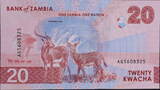 Zambia  20 Kwacha - Chishimba Falls - Candelabra Tree - 2024 - Serial AG UNC