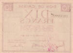 France  10 Francs , Colmar Chambre de Commerce, Serial A - 1940 UNC