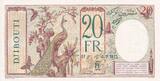 Djibouti  20 Francs Peacock - Specimen - ND (1941) AU+