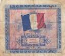 France  2 Francs Allied Military Currency (Flag) - 1944 No Serial - F FF