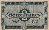 2 francs Algeria 1 Franc Green - Economical region - 31.01.1944 - Serial A - P.99 VF+