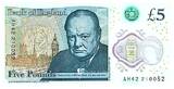 United Kingdom  5 Pounds Elizabeth II - Winston Churchill - 2015 Polymer - UNC XF