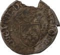 France 1575-1589 HENRY III - DOUZAIN WITH TWO H, 1st TYPE - P DIJON FF+
