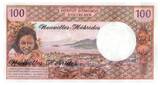 New Hebrides 1970 100 Francs Tahitienne - 1977 serie T.1 UNC