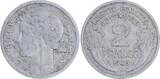 France  2 Francs Laureate head - 1945 B FF+
