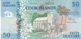 Cook Islands  50 Dollars - Church and worshippers - 1992 - Serial AAA AU