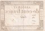 France  100 Francs - 18 Nivose An III - (07.01.1795) - Sign. Lenoir - Serial 859 VF