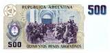 Argentina 500 pesos 1984 50 Pesos - J. San Martin - 22 May 1810 - Letter A - UNC