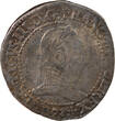 France  HENRI III - FRANC WITH FLAT COLLAR 1578 D LYON FF+