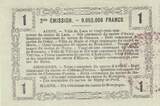 France 1916 1 Franc - Laon - Regional Coupon - 16-06-1916 - Serial 19 XF