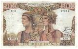 France 1949 5000 Francs Sea and Countryside - 10-03-1949 - Serial N.10 - F.48.01 VF