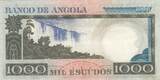 Angola 1973 1000 Escudos - L. de Camoes - Waterfalls - 10-06-1973 - Serial AE VF+