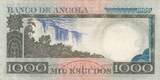 Angola 1973 1000 Escudos - L. de Camoes - Waterfalls - 10-06-1973 - Serial AQ VF+