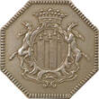 France 1 token Poinçon Corne (après 1879) Savings Bank of Rennes - Silver Token Horn Punchmark (After 1879) XF