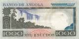 Angola 1973 1000 Escudos - L. de Camoes - Waterfalls - 10-06-1973 - Serial ZR VF+