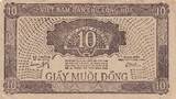 Viet Nam  10 Dong - Ho Chi Minh - Soldier, worker - 1948 VF