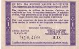France  1 Franc Solidarity Bond - 1941-1942 - Serial B.D VF