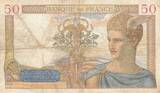France 1935 50 Francs Ceres - 17-01-1935 Serial X.304 FF+