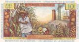 French Antilles  10 Francs - Girl, sugar cane - ND (1964) - Serial Y.7 AU