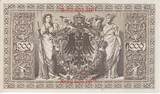 Germany 21/04/1910 1000 Mark Allegorical figures - Red seal - 1910 - 7 digit UNC