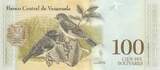 Venezuela 100000 bolivares 2017 100 000 Bolivares Simon Bolivar - red siskin birds - 13-12-2017 - Letter C UNC