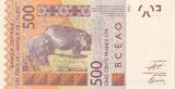 West AFrican States  500 Francs - Mask - Hippopotamus - 2024 - Letter A UNC