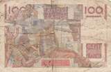 France 1946 100 Francs - Farmer - 03-10-1946 - Serial Q.102 FF