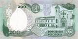 Colombia  200 Pesos oro, J. C. Mutis - National Observatory - 1992 UNC