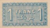 Algeria 1922 1 Franc - Chambre de commerce of Alger - 14-06-1922 - Serial C.270 AU