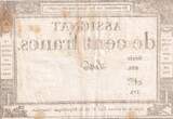 France  100 Francs - 18 Nivose An III - (07.01.1795) - Sign. Lenoir - Serial 859 VF