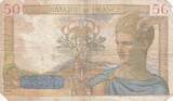 France 1940 50 Francs Ceres - 29-02-1940 - Serial B.12867 FF+