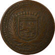 France 1 token Mayors of Nantes, Jacques Charette - Copper Token -1675 VF+