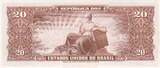 Brazil  20 Cruzeiros - Deodoro Da Fonseca - Signature II - 1962 - Serial 1748.A UNC