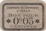 Algeria 10 centimes 5 Cents - Chambre de commerce of Oran - 1916 AU
